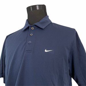 Nike | Men's Dri Fit UV Blue Orange Polo Shirt Large